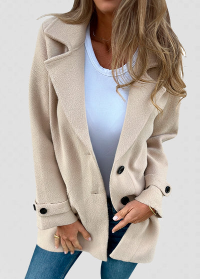Tailored Wool-Blend Elegance Coat