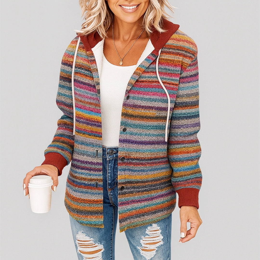 Women's Plaid Hooded Shacket — Soft Button-Down Overshirt