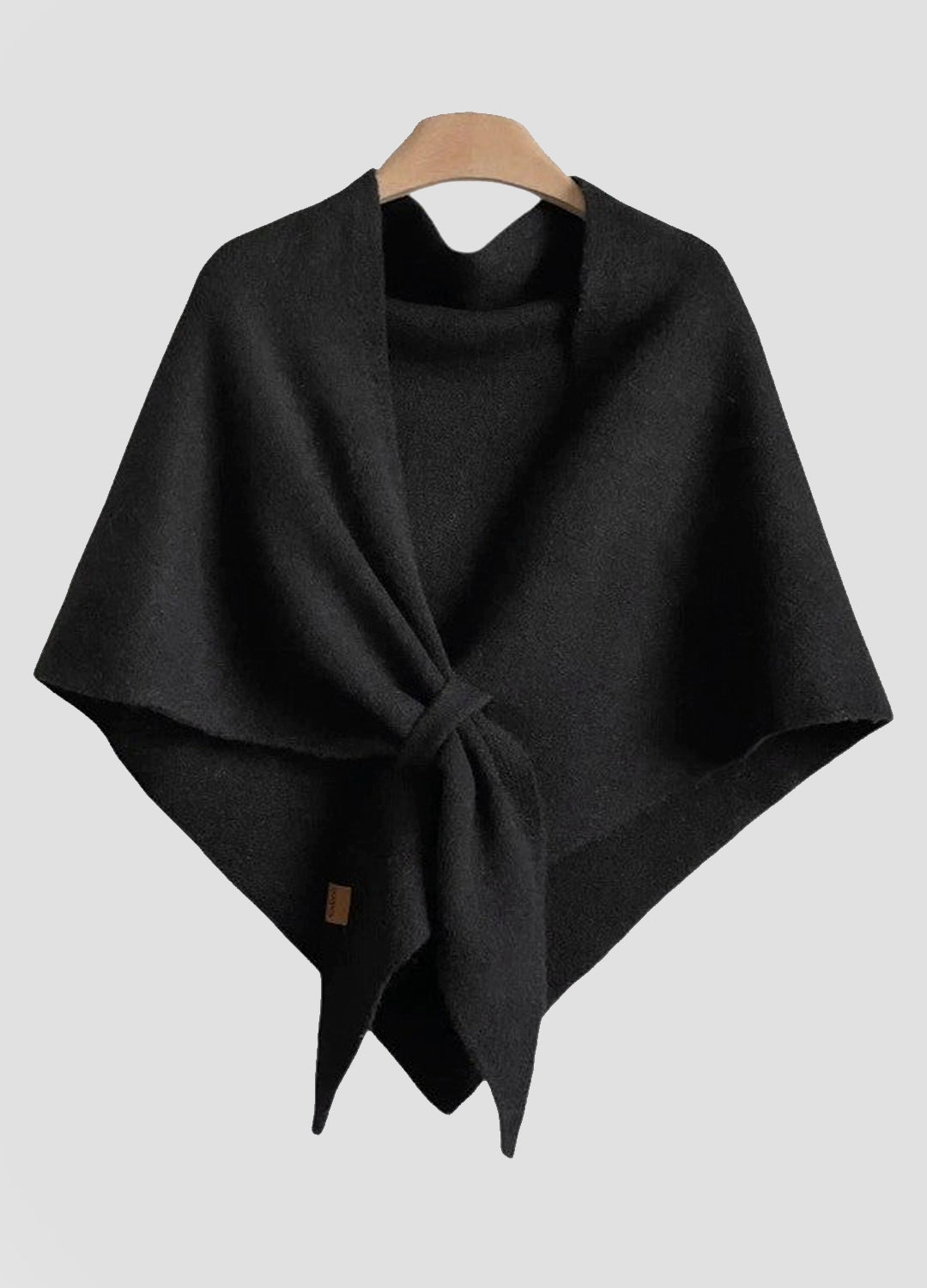 Premium Wool-Blend Knotted Wrap Shawl