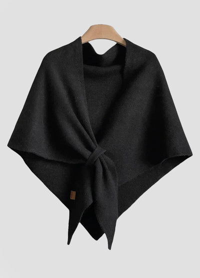 Premium Wool-Blend Knotted Wrap Shawl