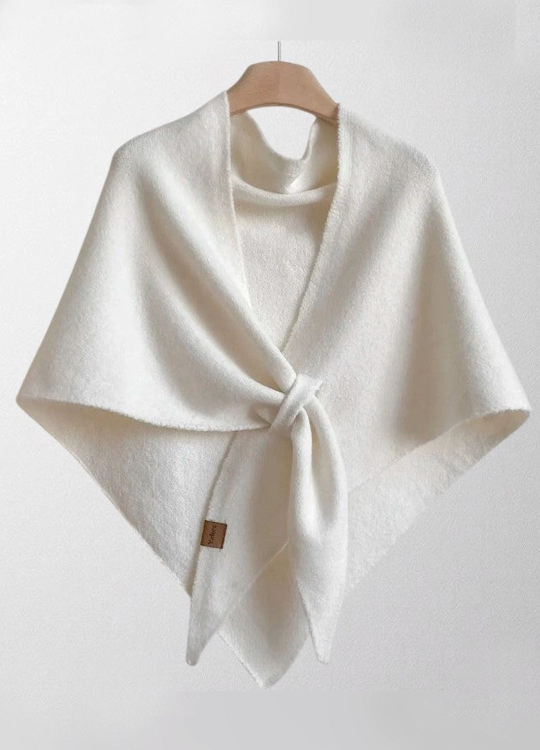 Premium Wool-Blend Knotted Wrap Shawl