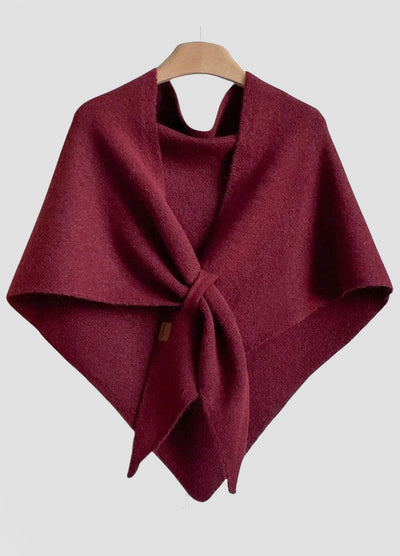 Premium Wool-Blend Knotted Wrap Shawl