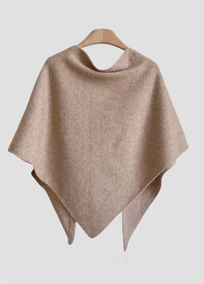 Premium Wool-Blend Knotted Wrap Shawl