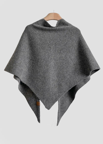 Premium Wool-Blend Knotted Wrap Shawl