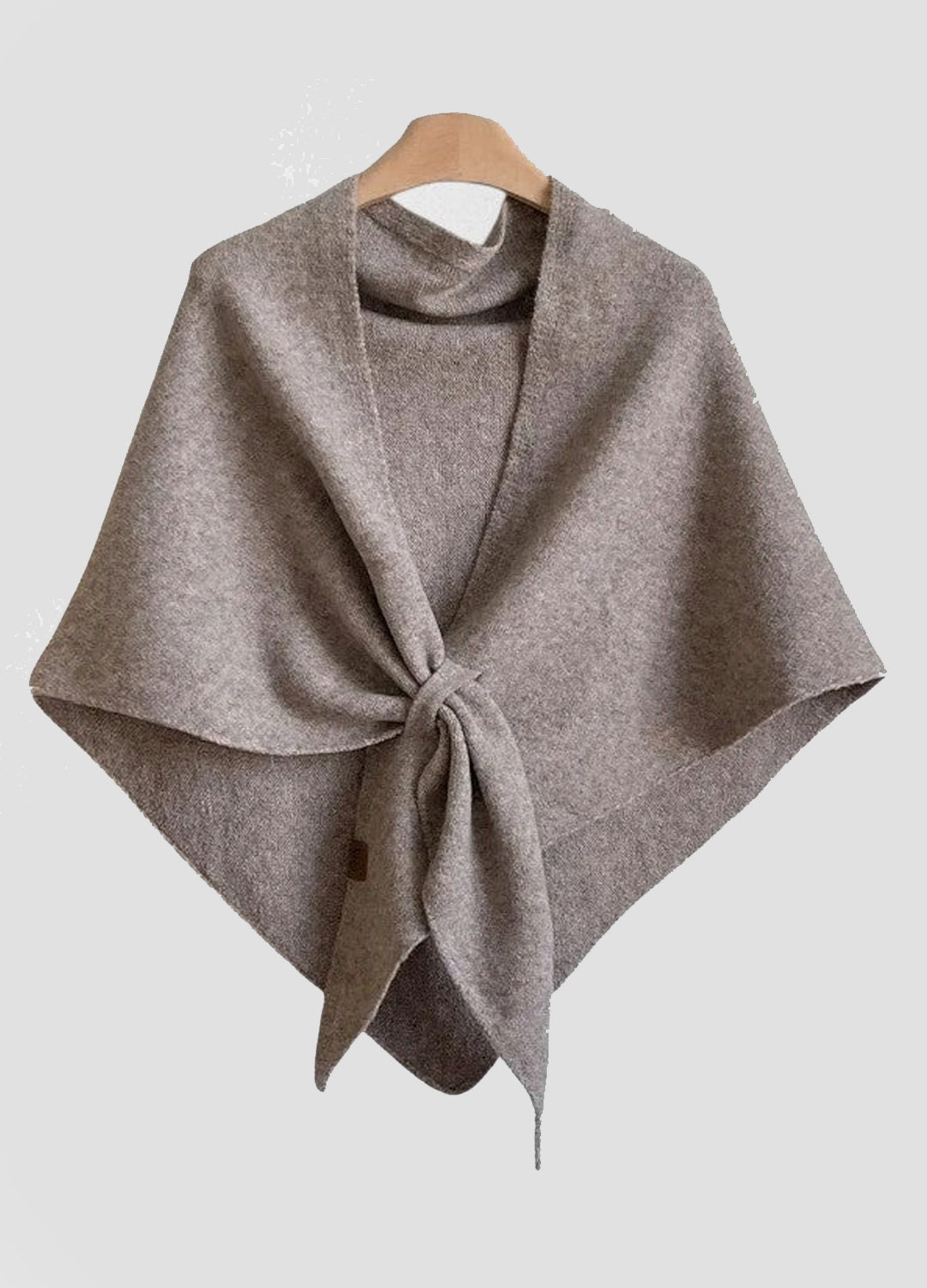 Premium Wool-Blend Knotted Wrap Shawl