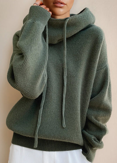 Luxury Wool-Blend Relaxed Hoodie Sweater