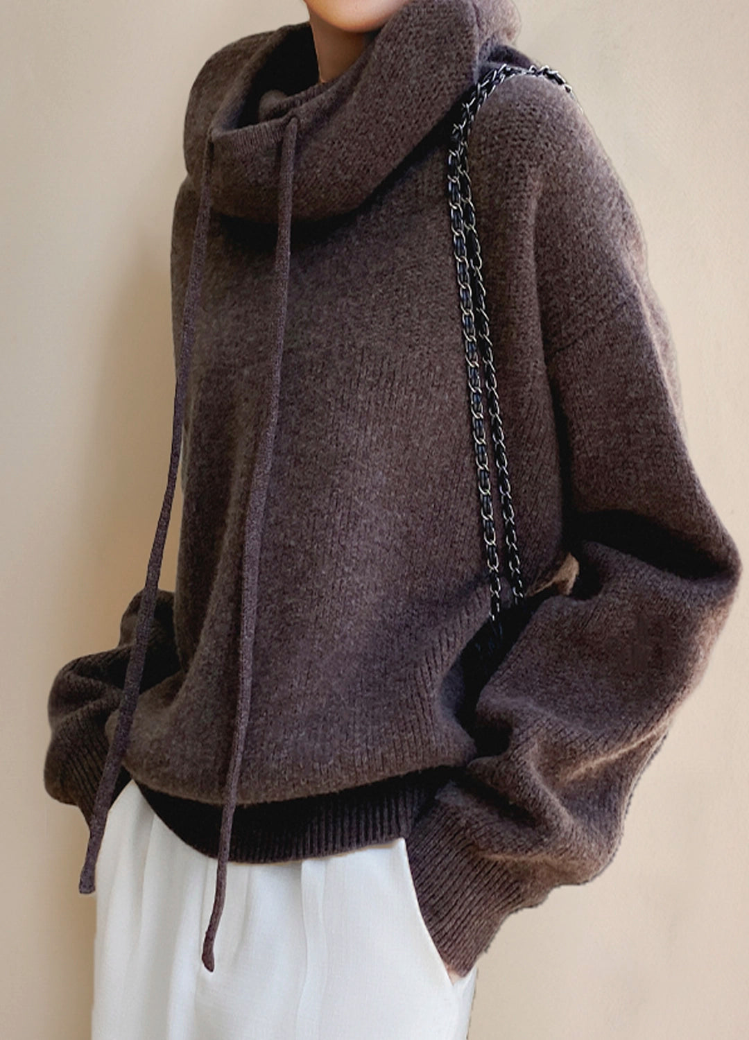 Luxury Wool-Blend Relaxed Hoodie Sweater