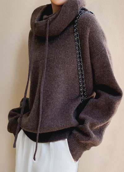 Luxury Wool-Blend Relaxed Hoodie Sweater