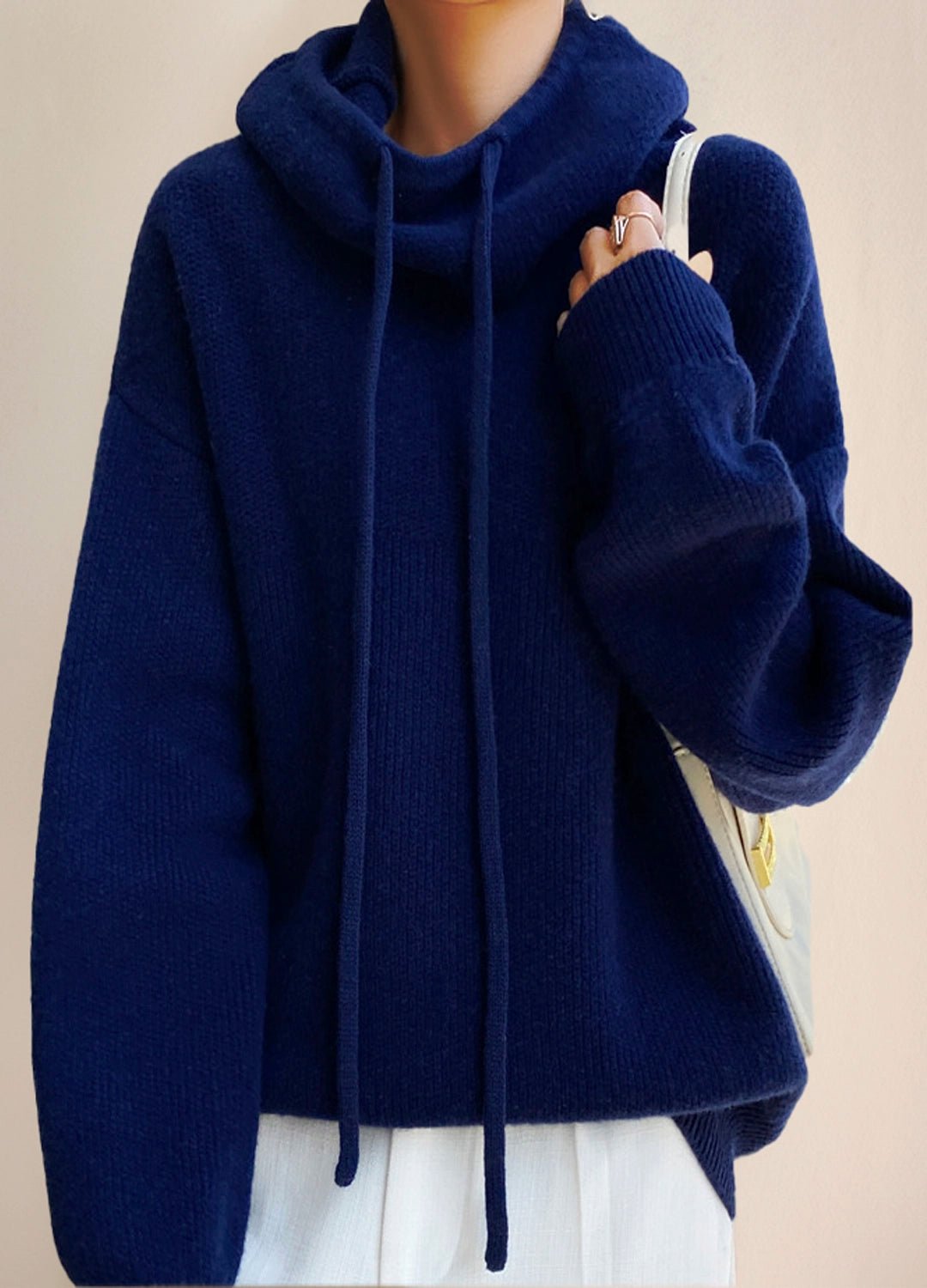 Luxury Wool-Blend Relaxed Hoodie Sweater