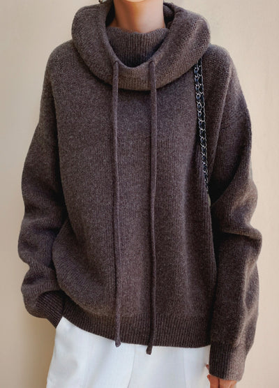 Luxury Wool-Blend Relaxed Hoodie Sweater