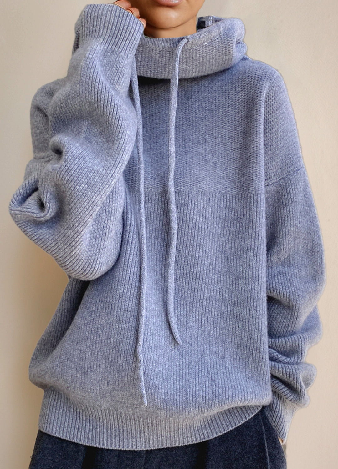 Luxury Wool-Blend Relaxed Hoodie Sweater