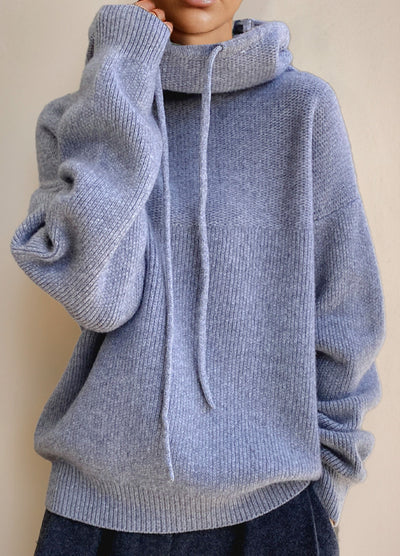 Luxury Wool-Blend Relaxed Hoodie Sweater