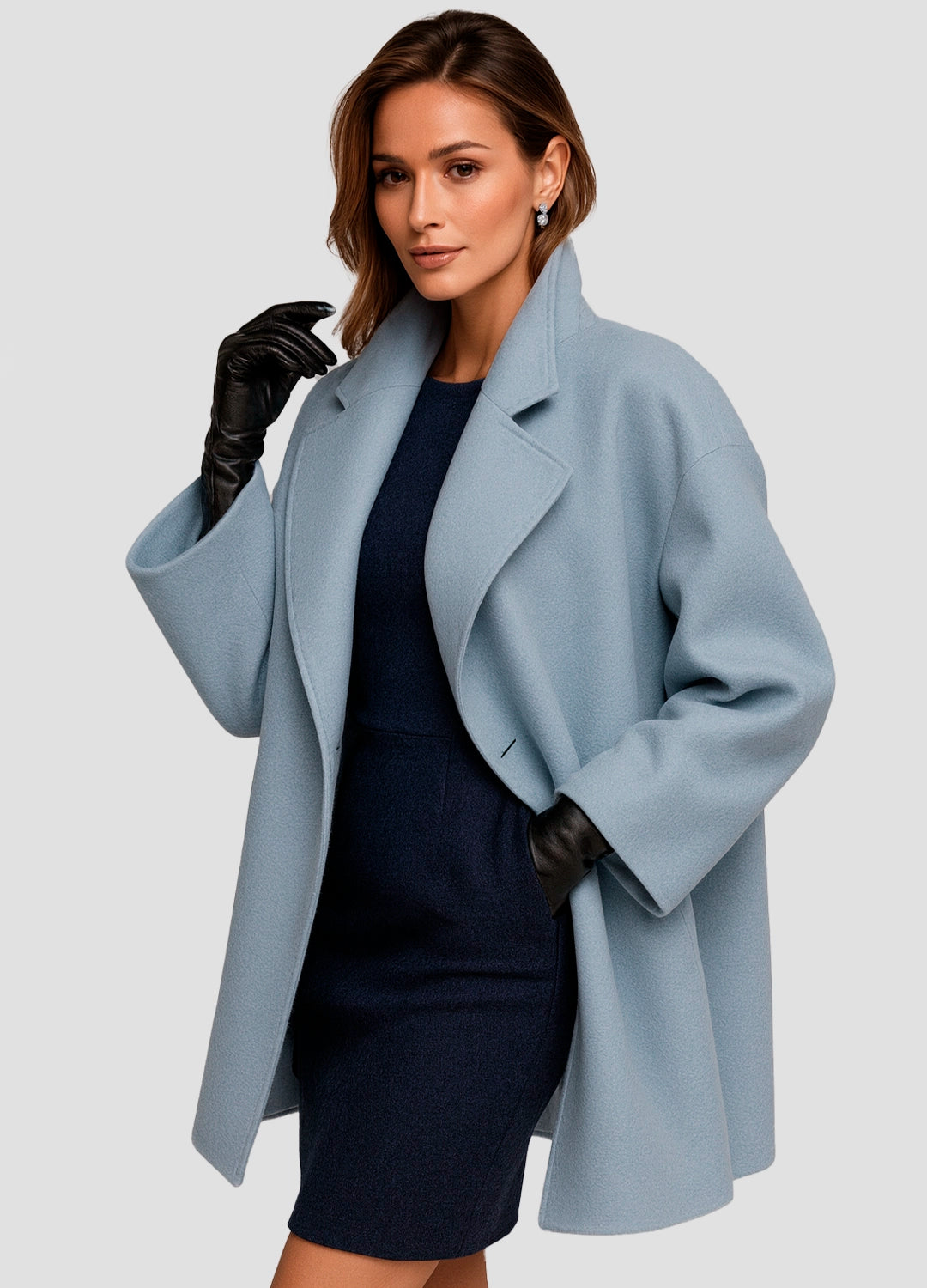 Luxury Oversized Wool-Blend Statement Coat