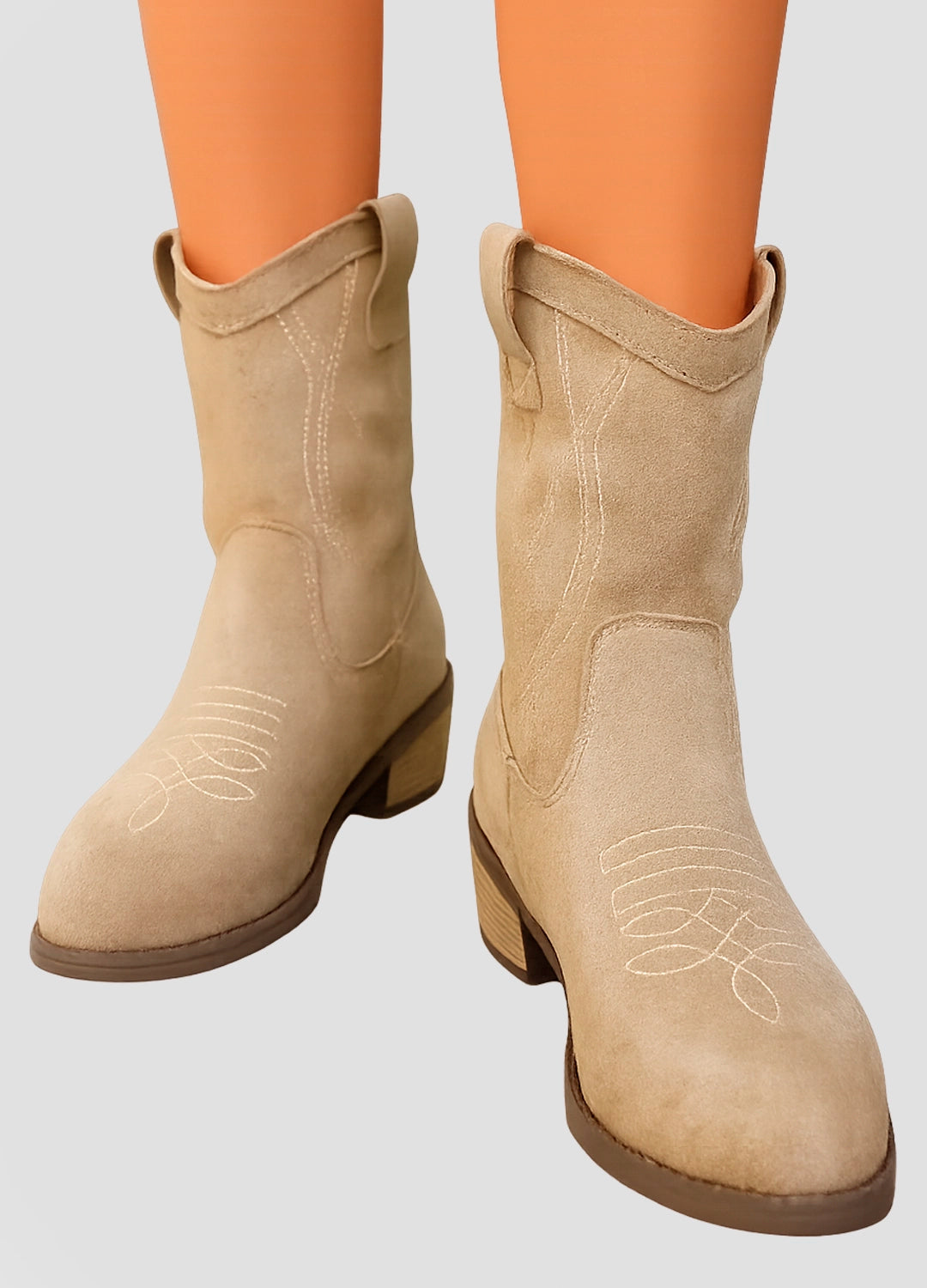 Western-Inspired Suede Ankle Boots