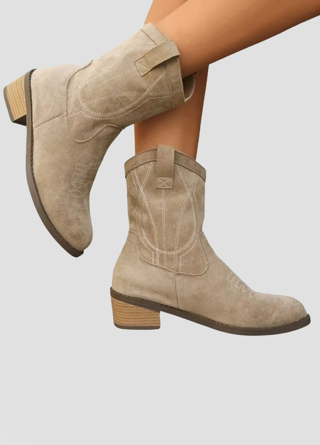 Western-Inspired Suede Ankle Boots