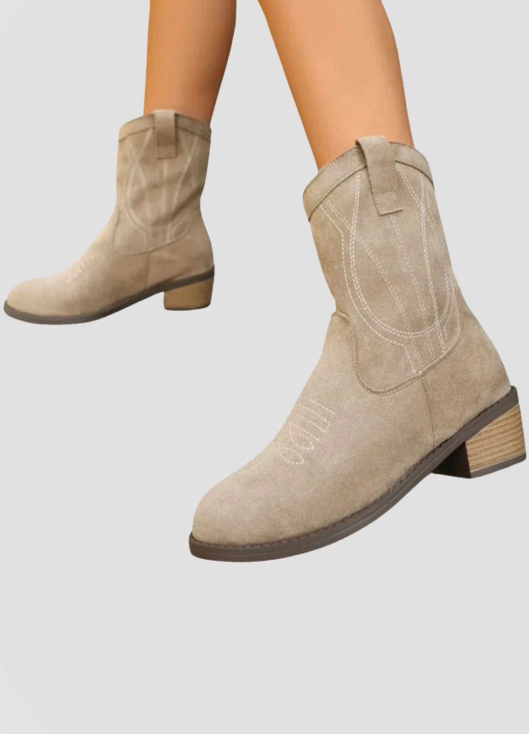 Western-Inspired Suede Ankle Boots