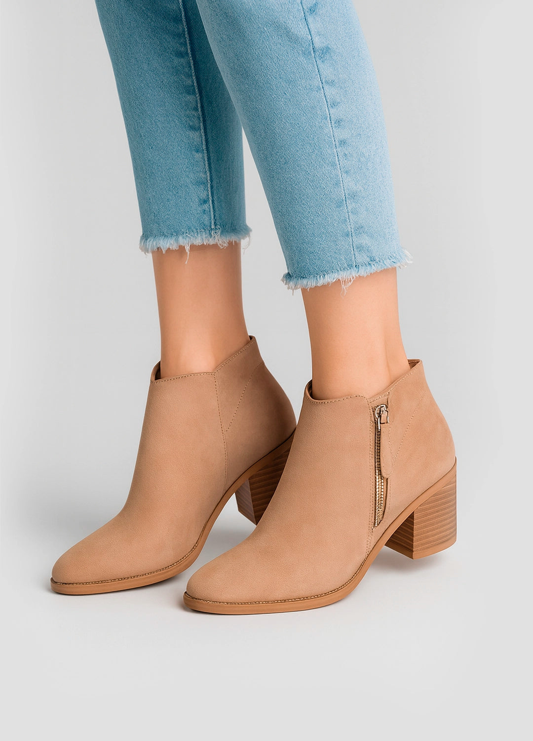 Classic Suede Ankle Boots with Block Heel