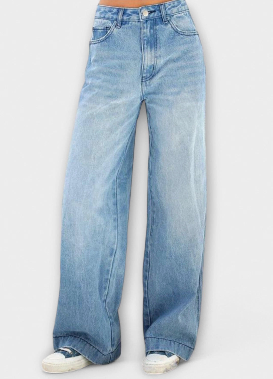 High-Waist Wide-Leg Premium Denim