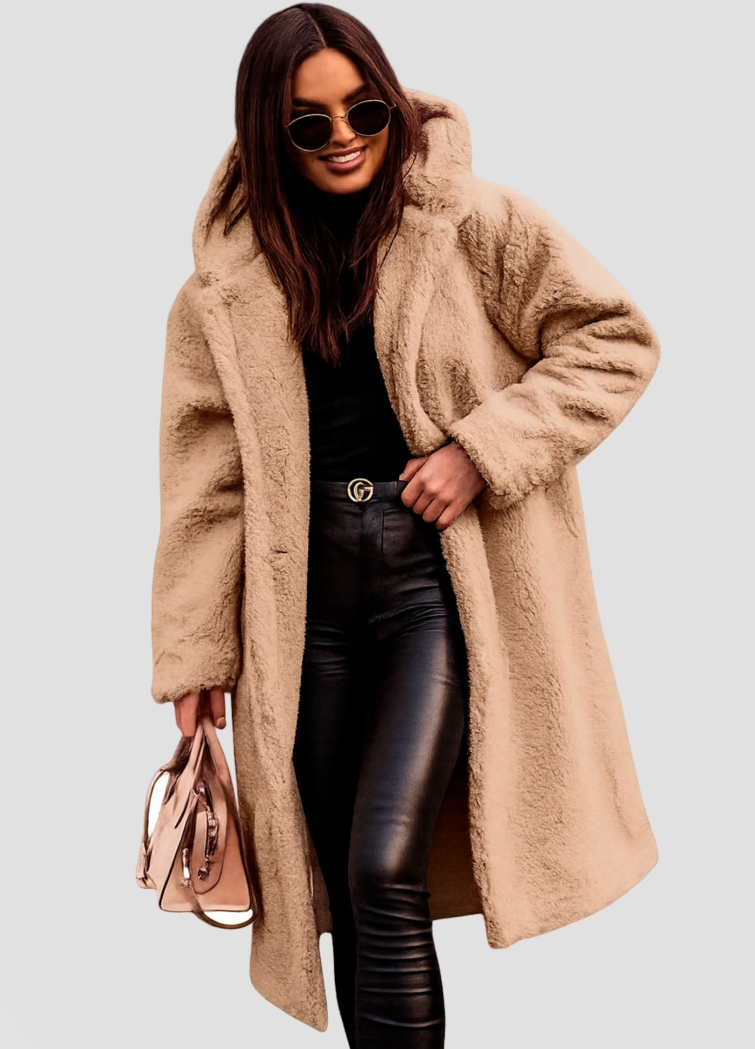 Luxury Longline Teddy Coat with Hood