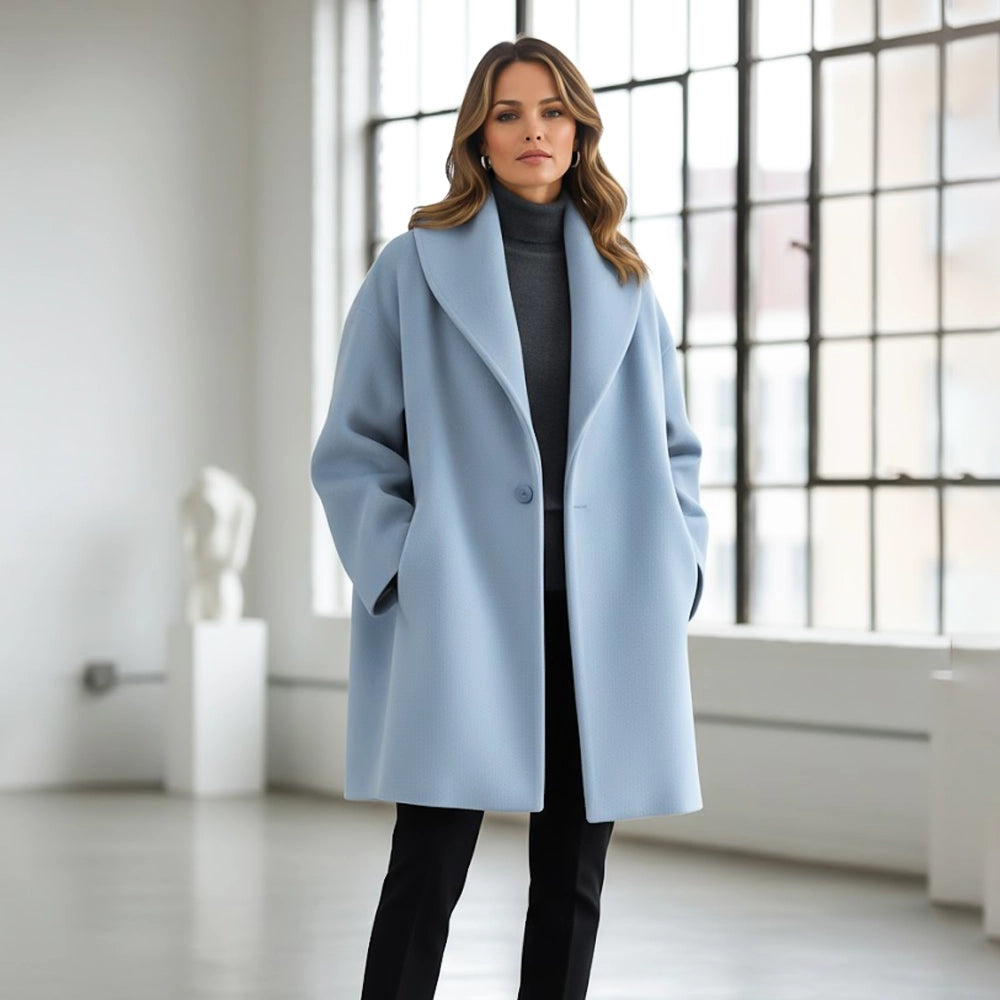 Luxury Oversized Wool-Blend Statement Coat