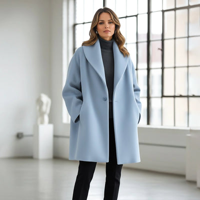 Luxury Oversized Wool-Blend Statement Coat