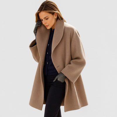 Luxury Oversized Wool-Blend Statement Coat