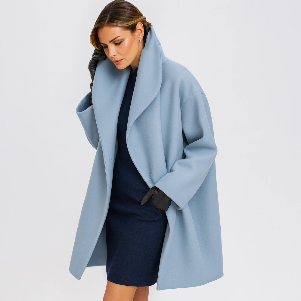 Luxury Oversized Wool-Blend Statement Coat
