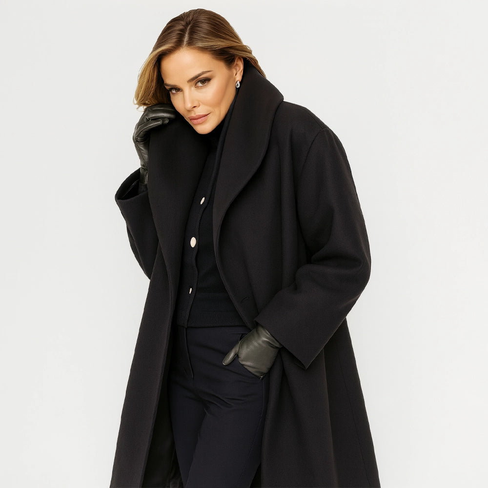 Luxury Oversized Wool-Blend Statement Coat