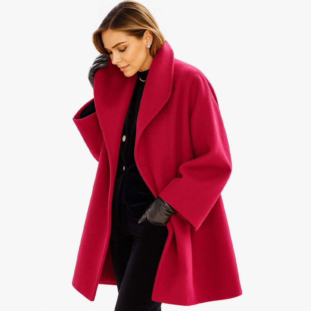 Luxury Oversized Wool-Blend Statement Coat