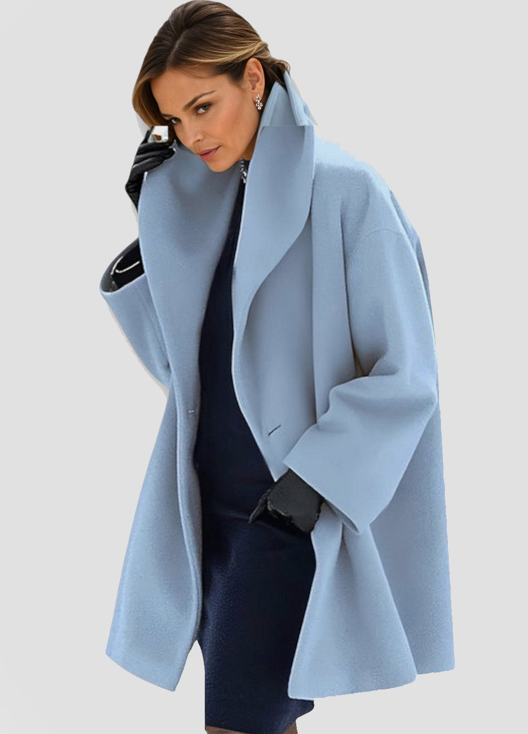 Luxury Oversized Wool-Blend Statement Coat