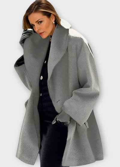 Luxury Oversized Wool-Blend Statement Coat