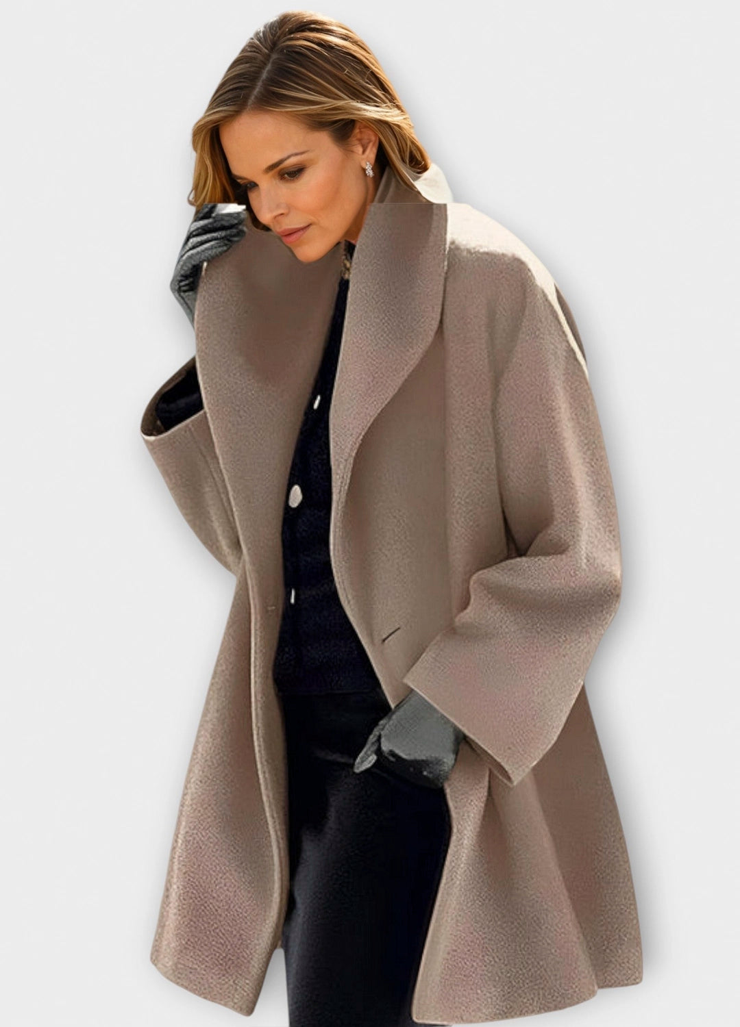 Luxury Oversized Wool-Blend Statement Coat