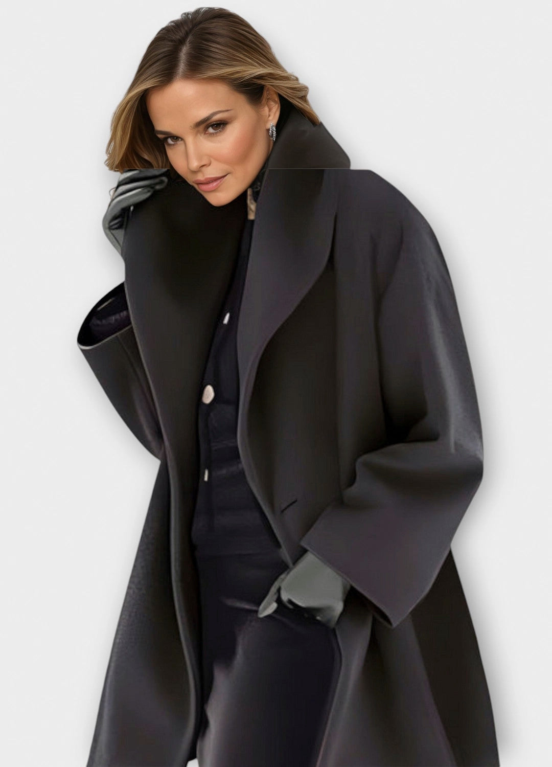 Luxury Oversized Wool-Blend Statement Coat