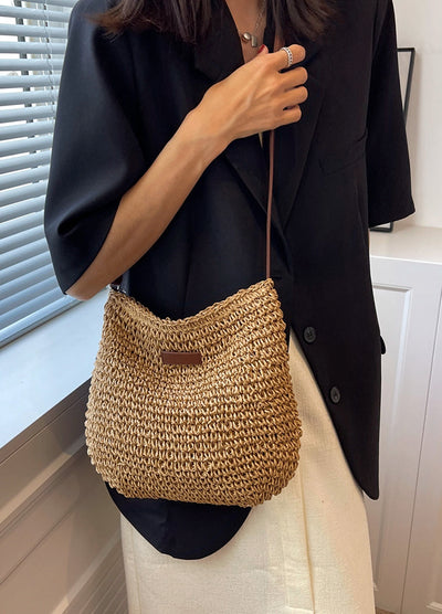 Handwoven Straw Shoulder Bag