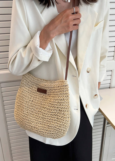 Handwoven Straw Shoulder Bag