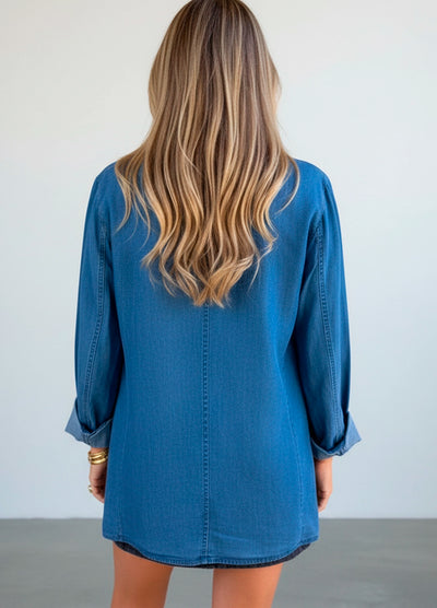 Tailored Denim Overshirt Jacket