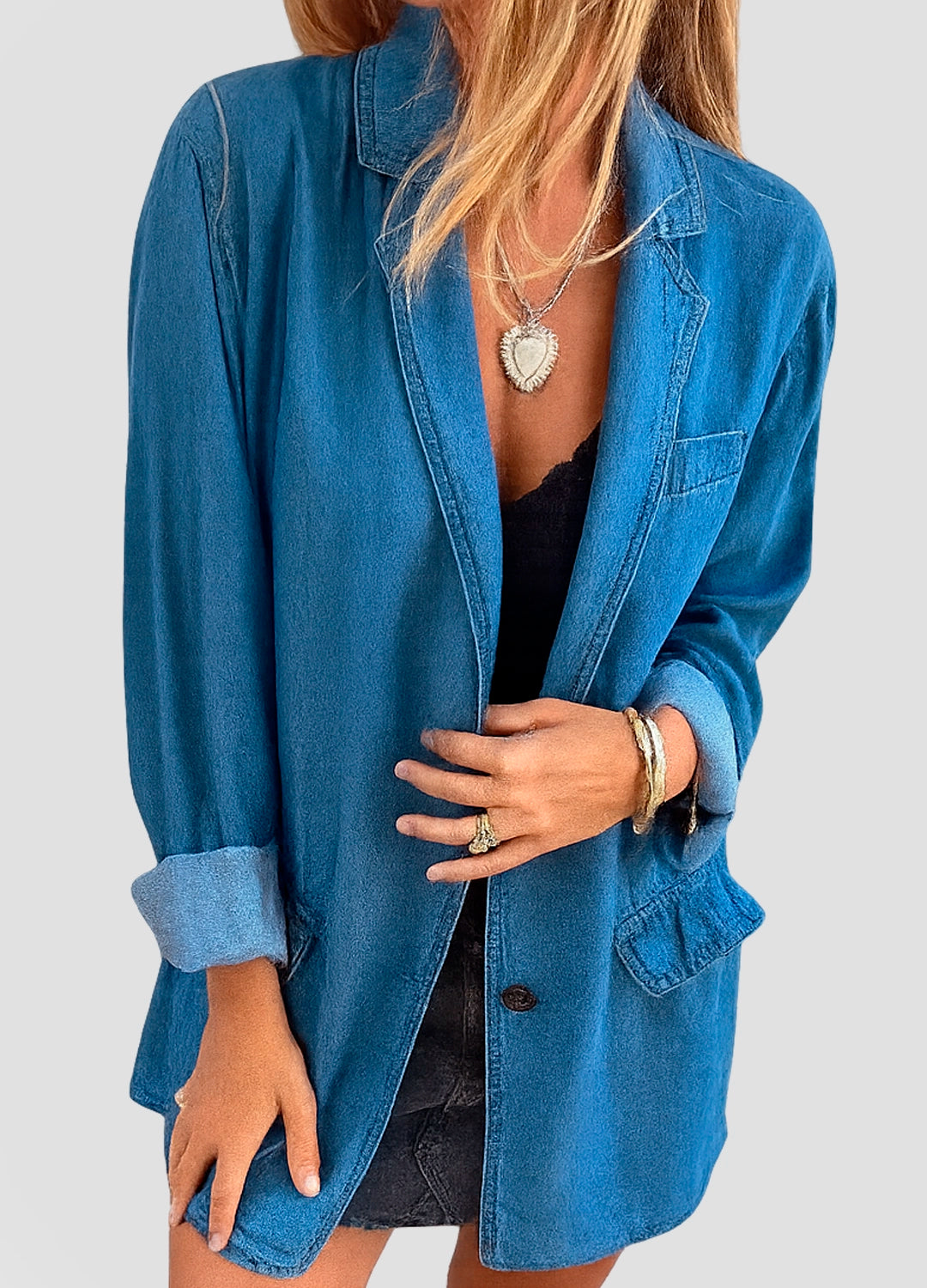 Tailored Denim Overshirt Jacket