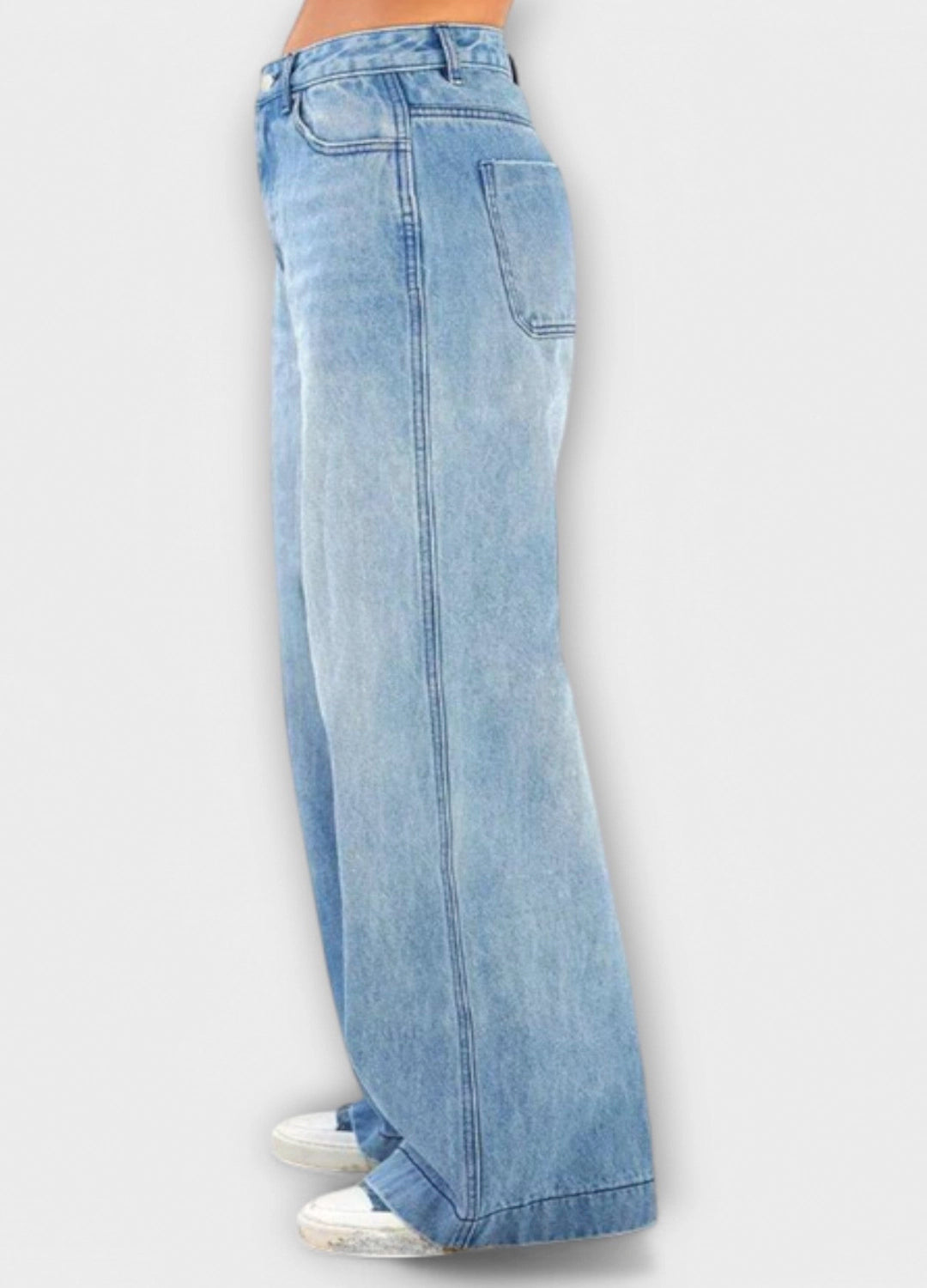 High-Waist Wide-Leg Premium Denim