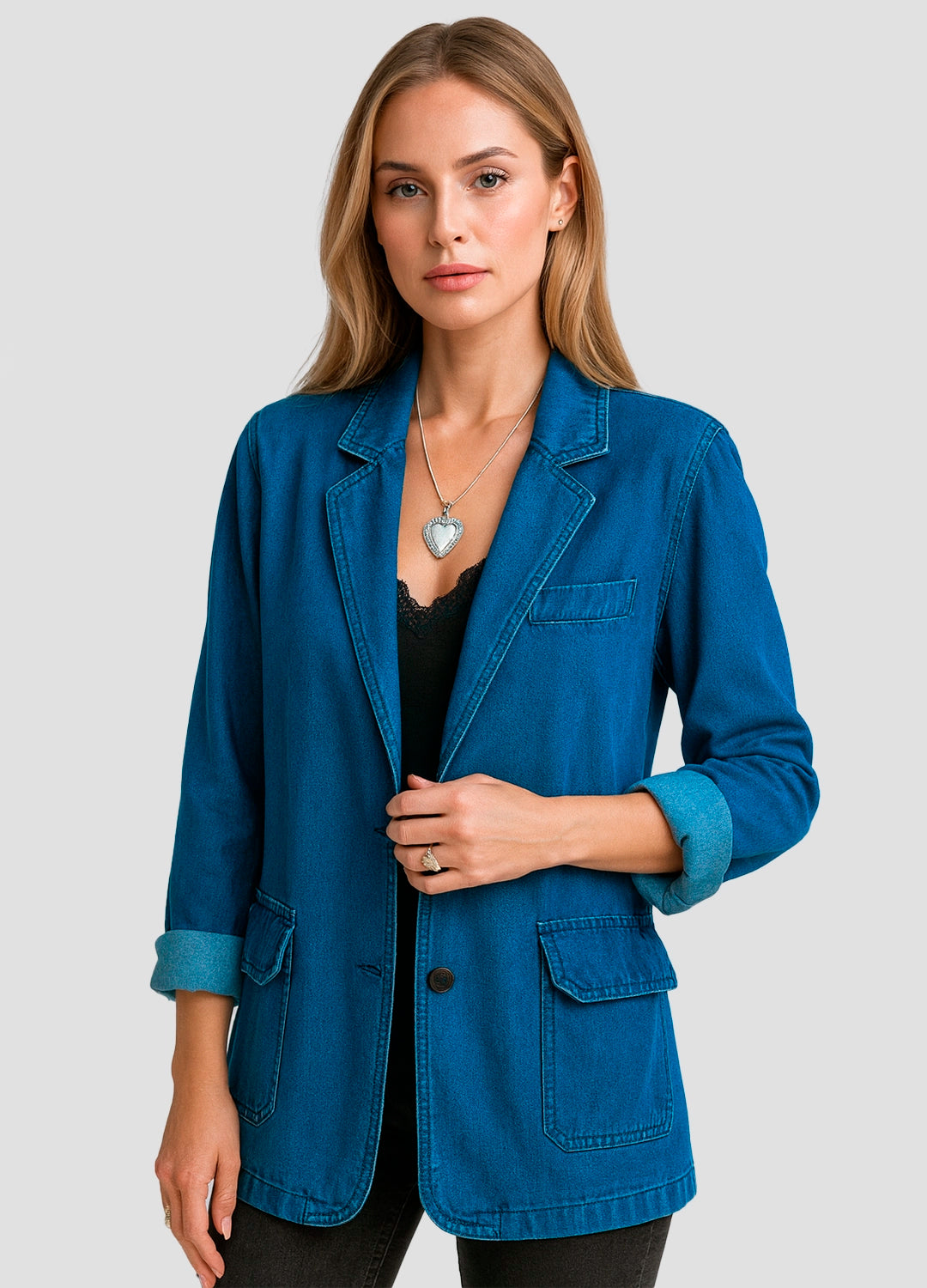 Tailored Denim Overshirt Jacket