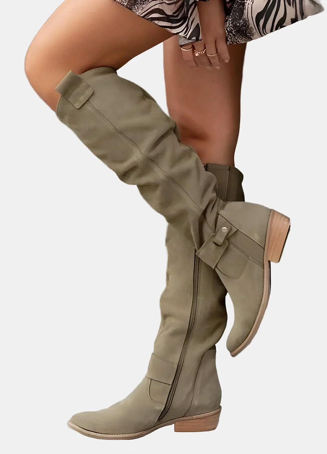 Elegant Knee-High Suede Boots