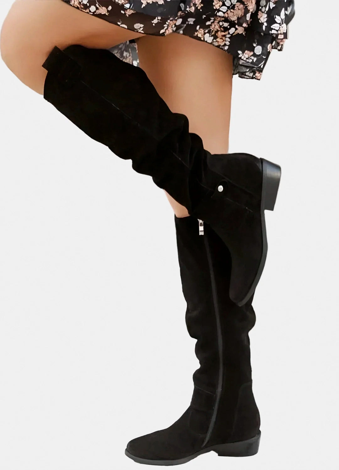 Elegant Knee-High Suede Boots
