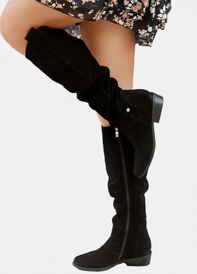 Elegant Knee-High Suede Boots