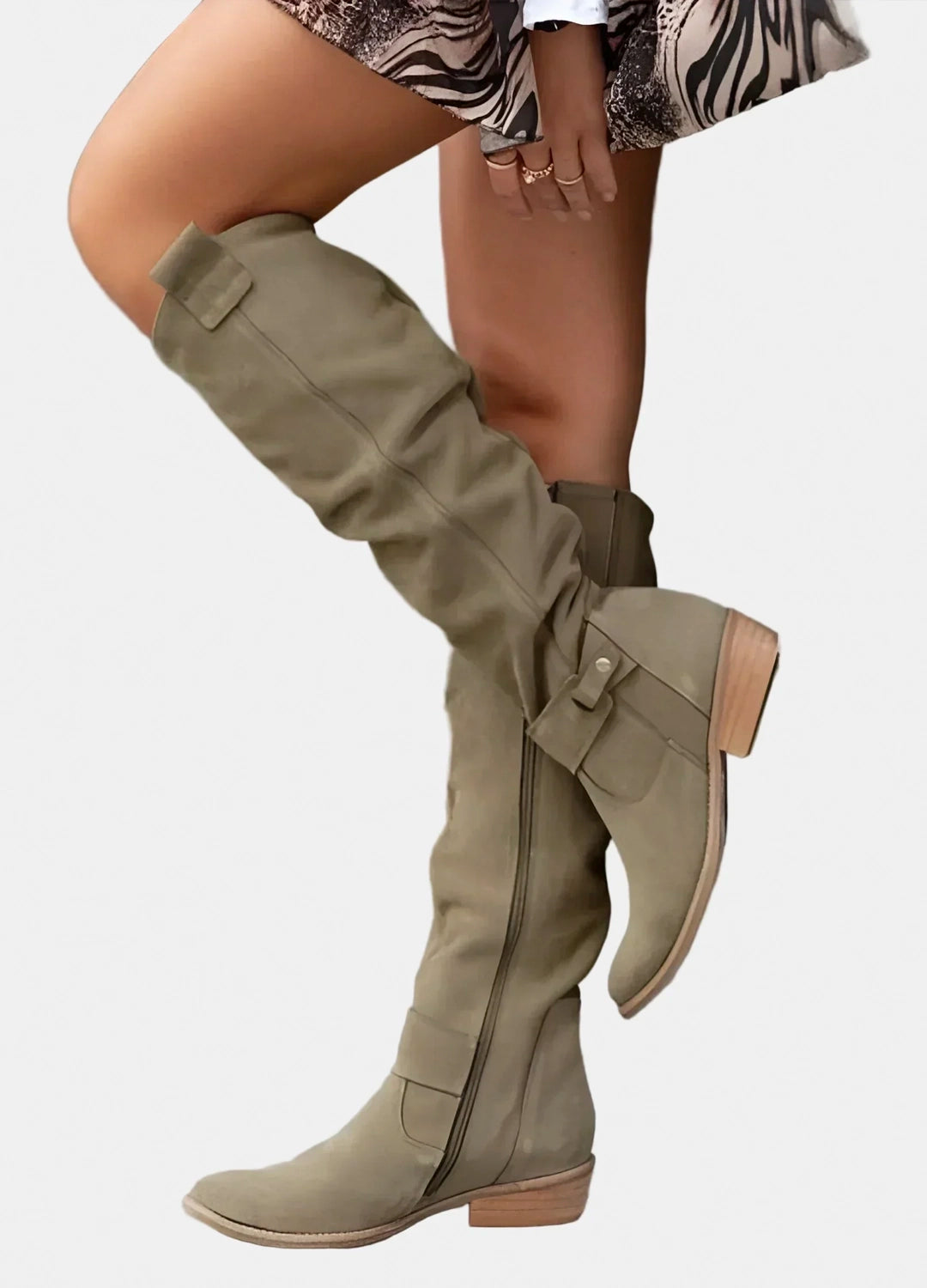 Elegant Knee-High Suede Boots