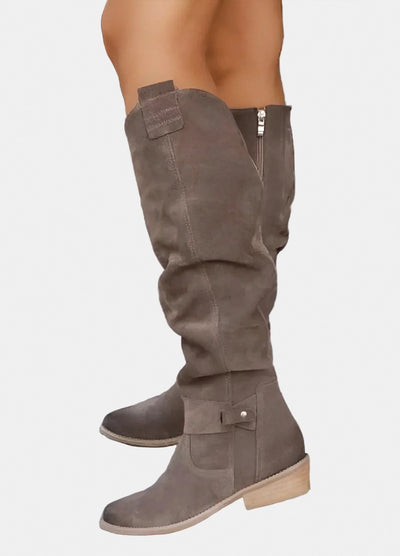 Elegant Knee-High Suede Boots