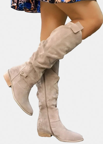 Elegant Knee-High Suede Boots