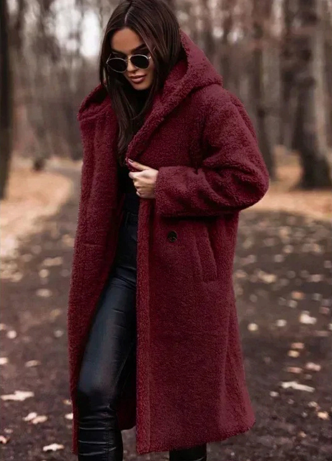 Luxury Longline Teddy Coat with Hood