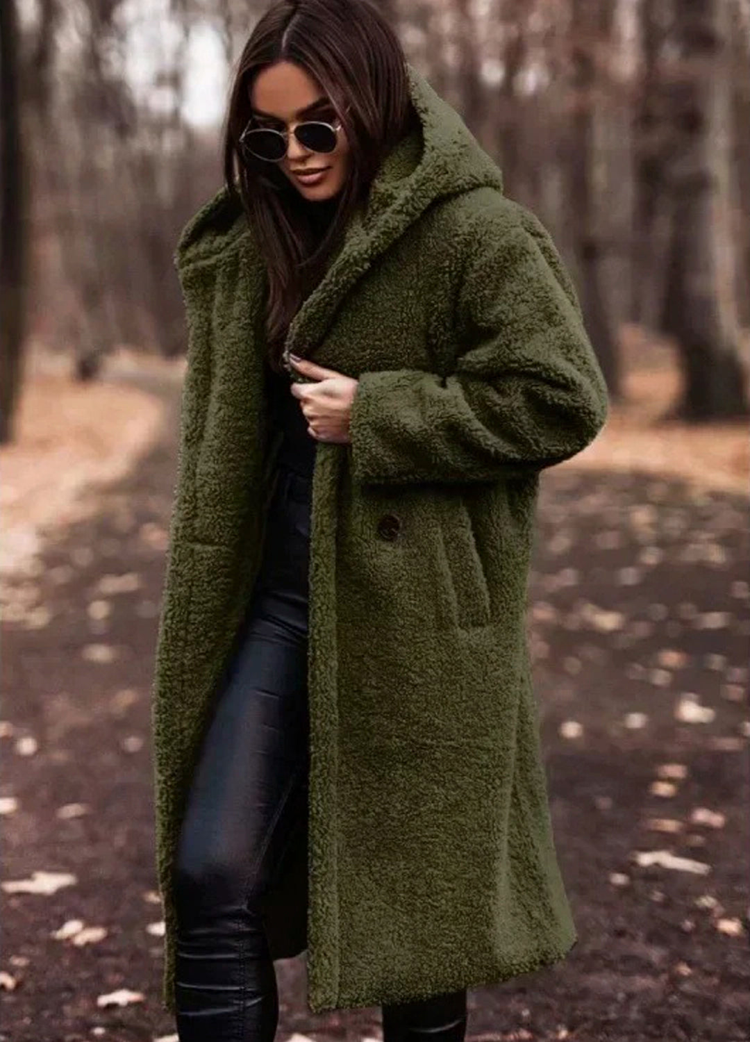 Luxury Longline Teddy Coat with Hood