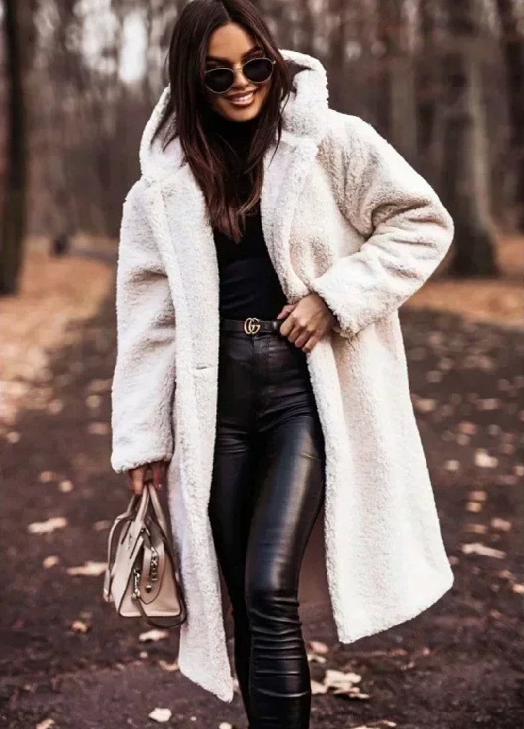 Luxury Longline Teddy Coat with Hood