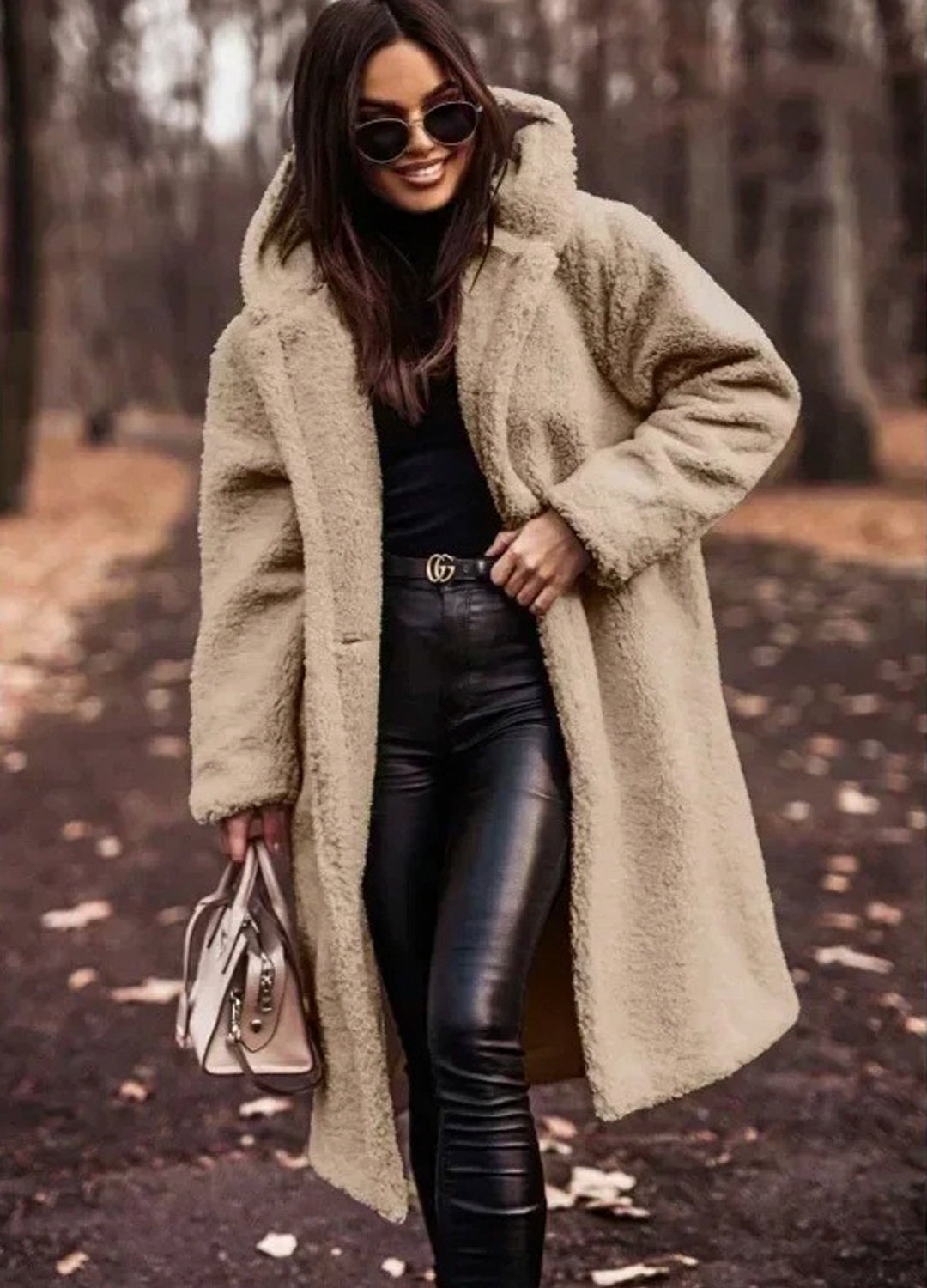 Luxury Longline Teddy Coat with Hood