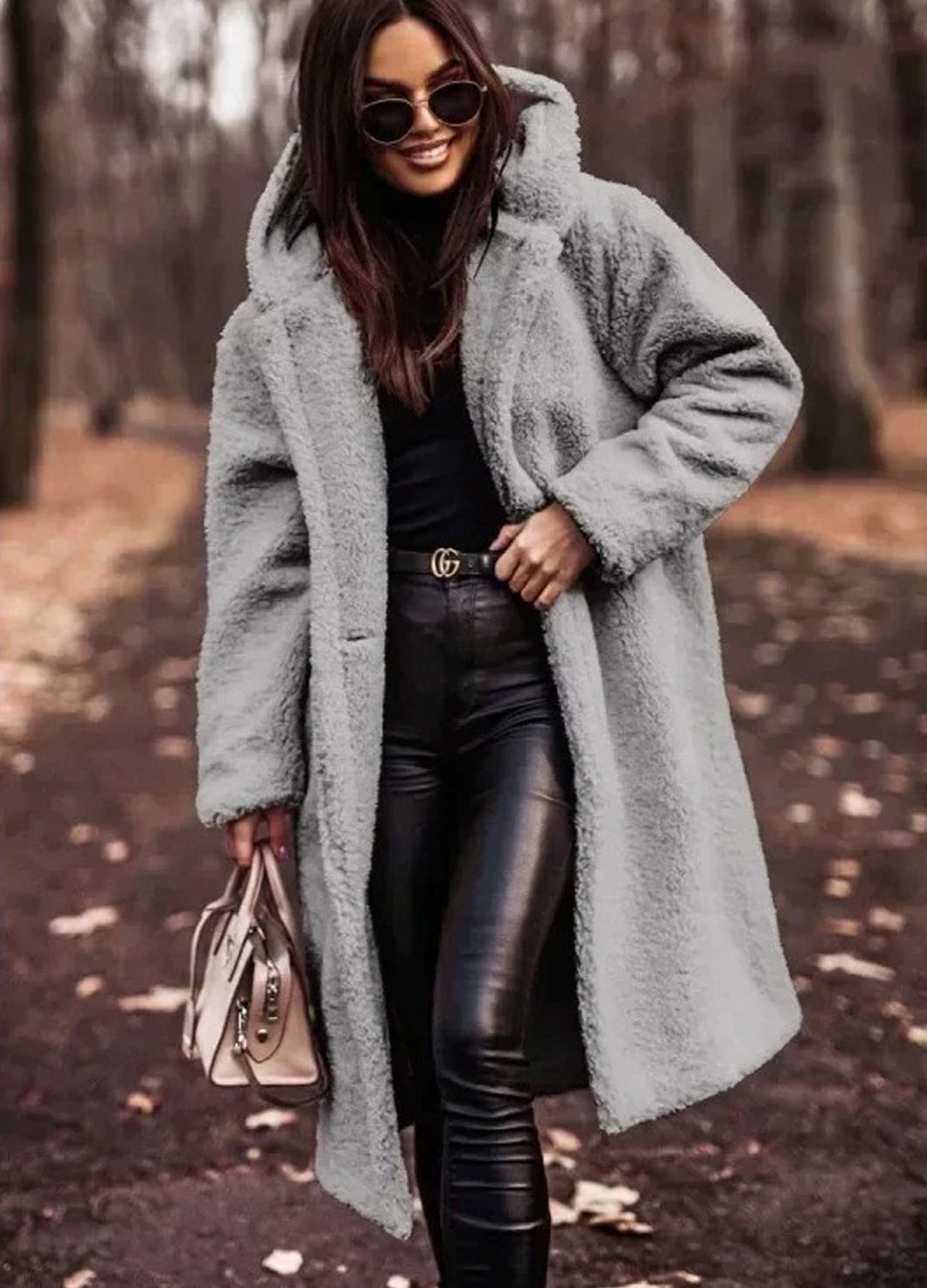 Luxury Longline Teddy Coat with Hood